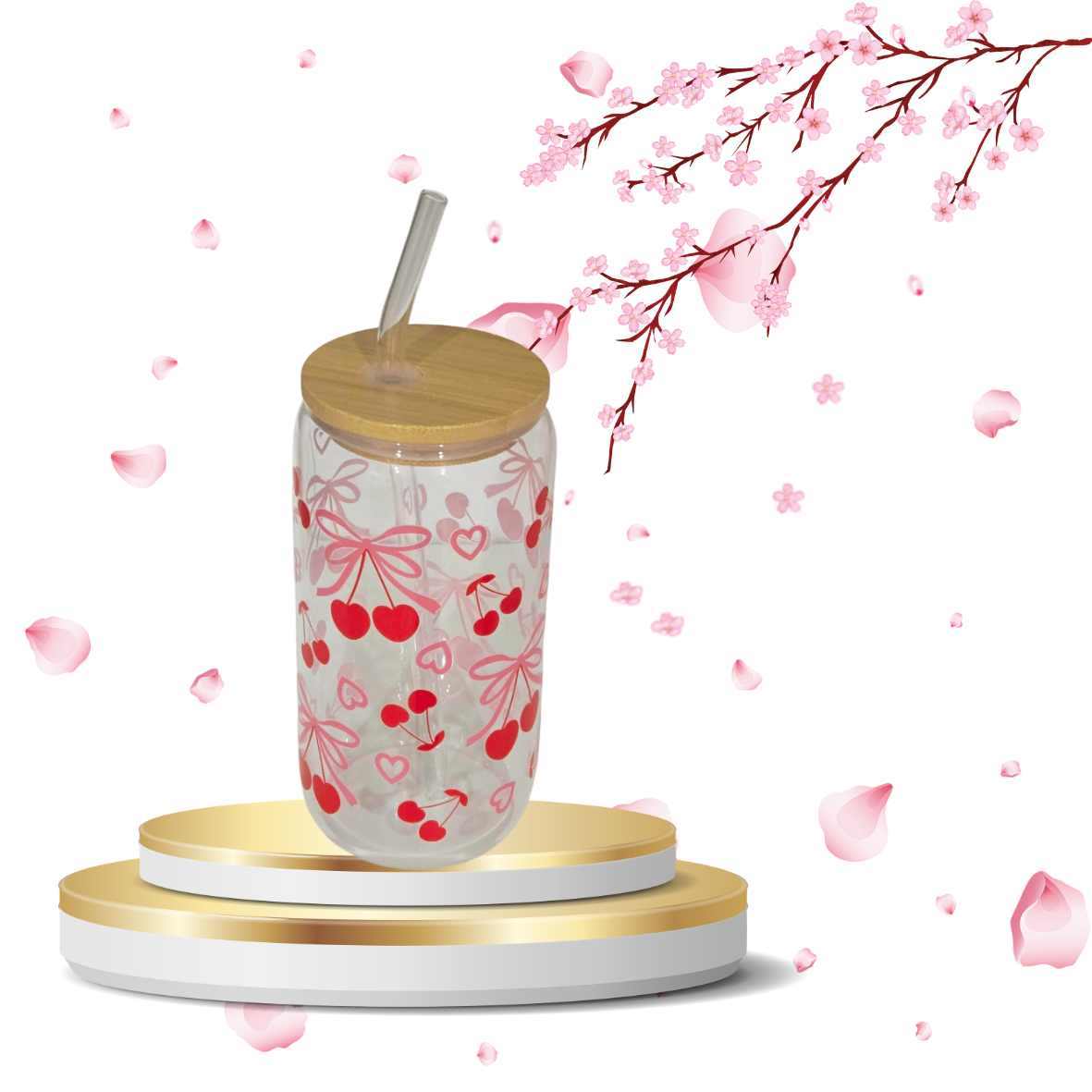 Verre noeud cerise