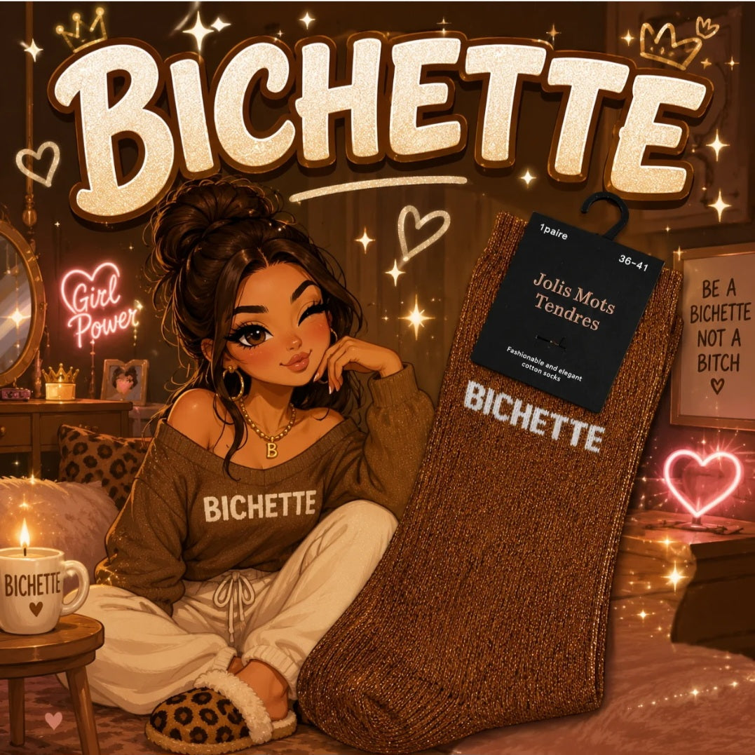 Chaussette Femme pailletée